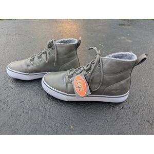 Lugz Womens Evergreen Fleece Fashion Lace Up Chukka Boots Sz 9 Gray Neutral Warm